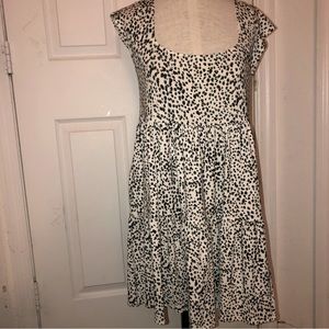 Shore Brand Leopard Print Baby Doll Dress